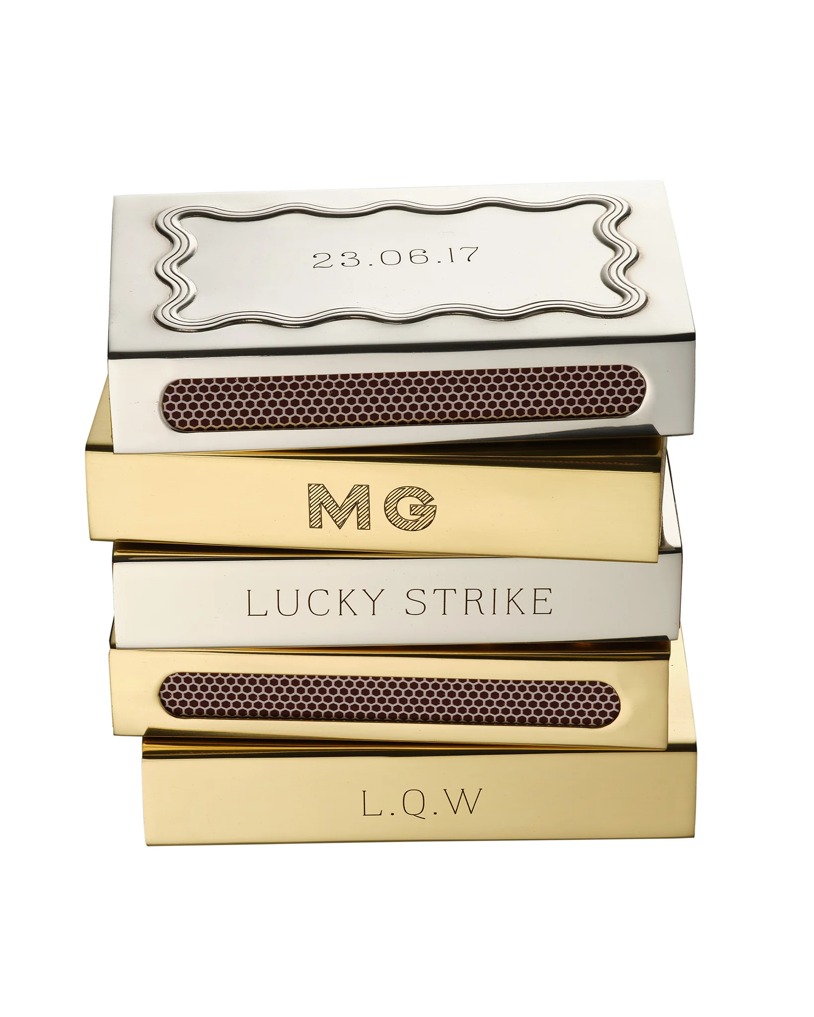 Lovebirds Matchbox Sleeve, Brass - Image 5